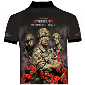 Army Veteran Poppy  Polo Shirt 0B19