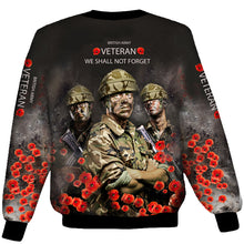 Army Veteran Poppy Sweat Shirt 0B19