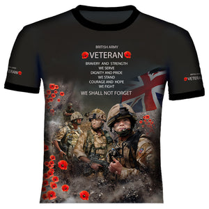 Army Veteran Poppy T .Shirt 0B19