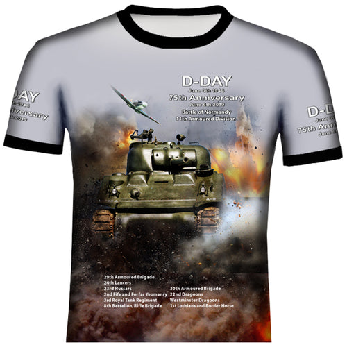 D- Day 75th Anniversary 11th Armoured Division  T Shirt