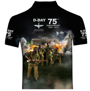 D-Day 75th Anniversary 9th Parachute Battalion Merville Battery Polo Shirt