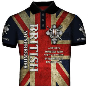 British No Surrender Polo Shirt 0B24