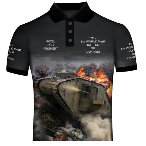 WW1 Tank Battle of Cambrai Polo Shirt 0T1