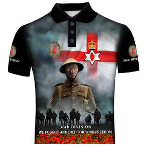 Copy of 100 YEARS 36th DIVISION POLO SHIRT 0U9