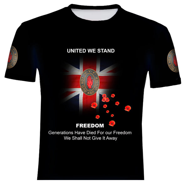 United We Stand Ulster Patriot Poppy T .Shirt