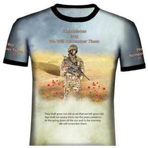 Poppy  Afghanistan Iraq Remembrance day T .Shirt