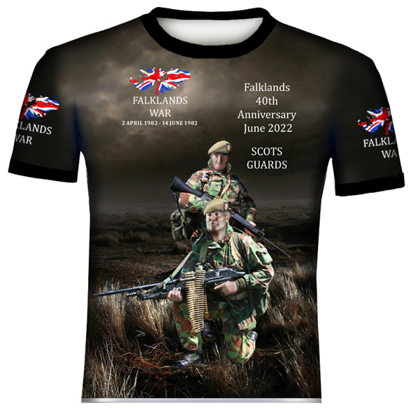 40th anniversary of the liberation of the Falkland Islands SCOTS GUARDS T SHIRT